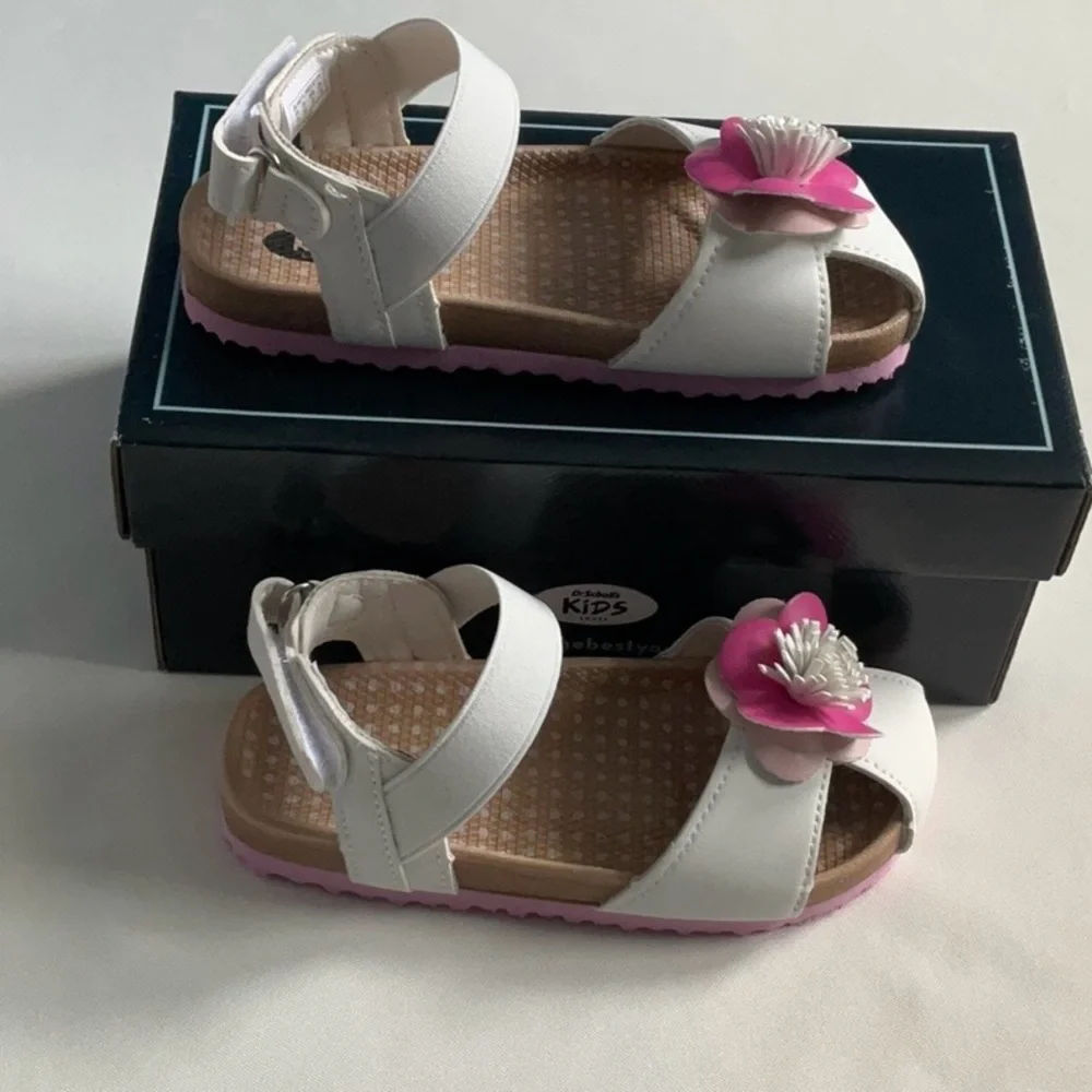 Dr. Scholl's‎ White and Pink Kids Sandals Size 10